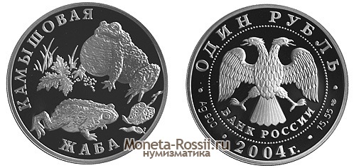 Монета 1 рубль 2004 года 
