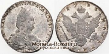 Монета 1 рубль 1785 года