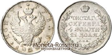 Монета 1 рубль 1820 года