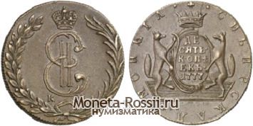 Монета 10 копеек 1777 года