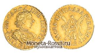 Монета 2 рубля 1718 года