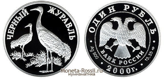 Монета 1 рубль 2000 года 