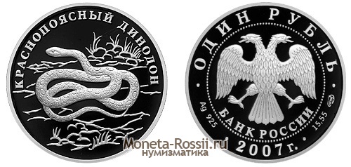 Монета 1 рубль 2007 года 