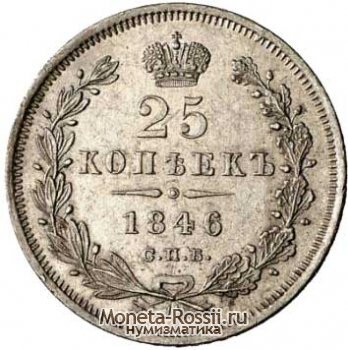 25 копеек 1846 года