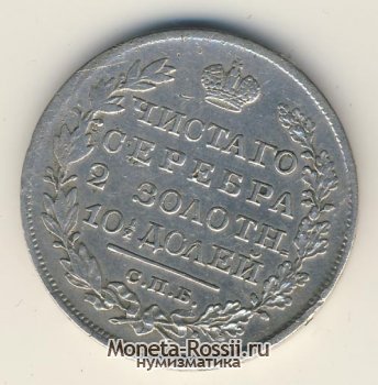 Монета Полтина 1823 года