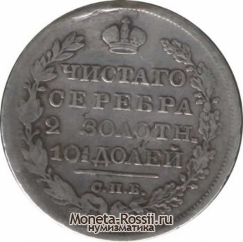 Монета Полтина 1824 года