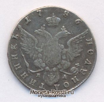 Монета Полуполтинник 1786 года