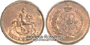 Монета Полушка 1765 года