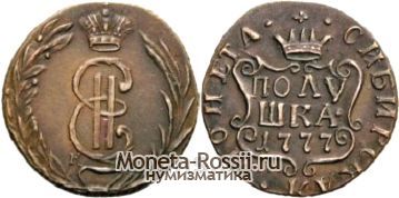 Монета Полушка 1777 года