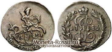 Монета Полушка 1783 года